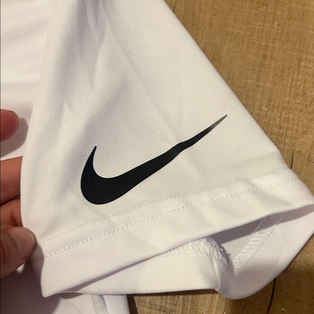 Nike White Tee with Black Swoosh